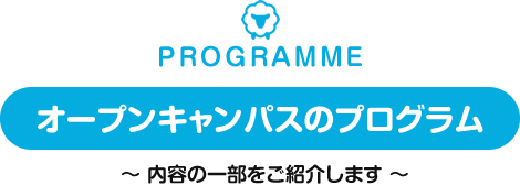 オープンキャンパスのプログラム